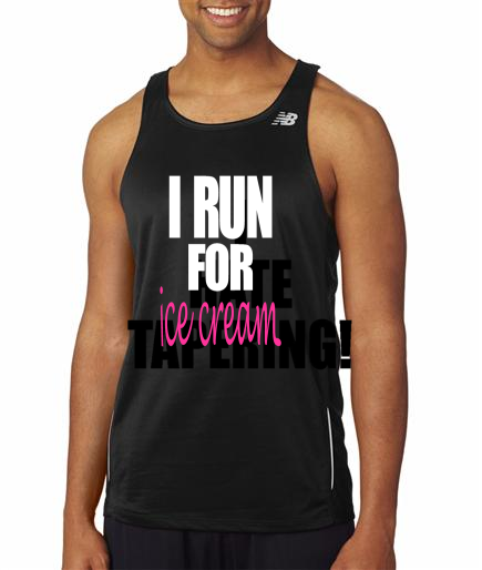 Running - I Run For Ice Cream - NB Mens Black Singlet
